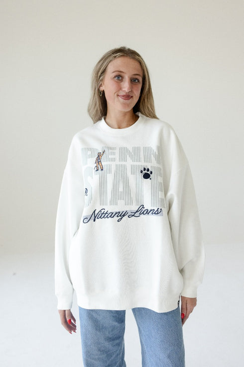 Penn State Vinton Vertical OS Fleece Crew