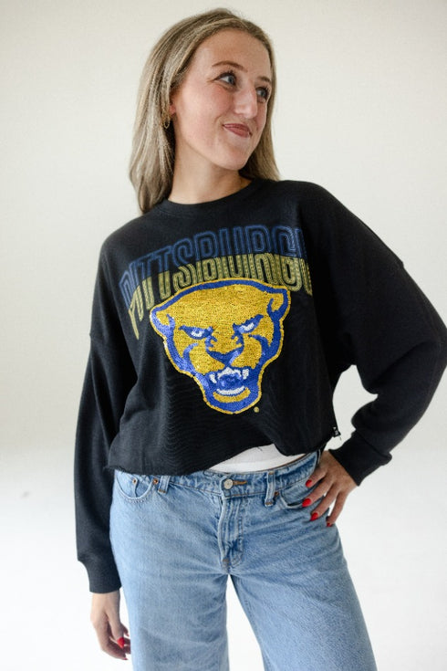 Pitt Starlite Sequin Cropped Longsleeve