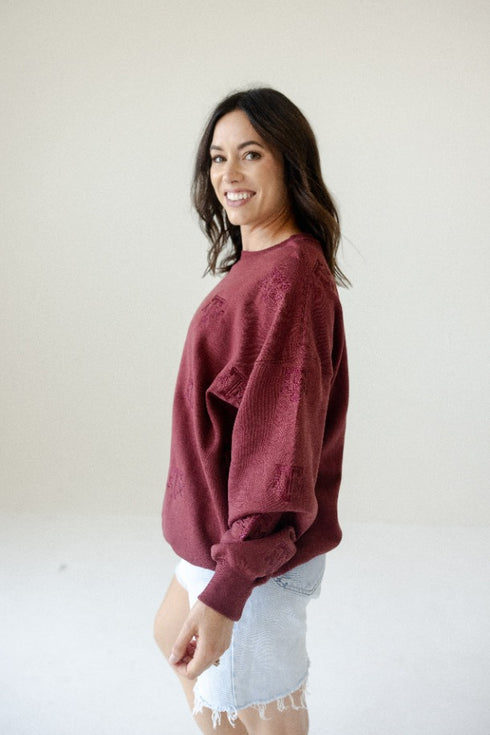 Texas A&M Ritter Repeat Lantern Sleeve Crew
