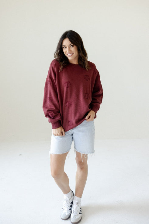 Texas A&M Ritter Repeat Lantern Sleeve Crew