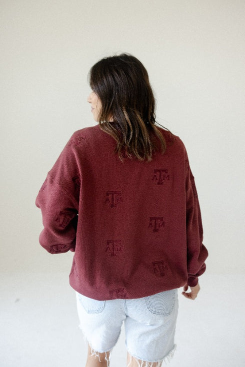 Texas A&M Ritter Repeat Lantern Sleeve Crew