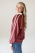 Texas A&M Sunday Slate Striped Collar Fleece Crew