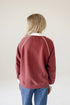 Texas A&M Sunday Slate Striped Collar Fleece Crew
