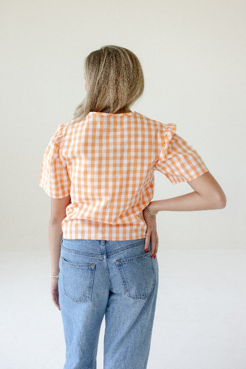 Tennessee Varsity Shine Tie Front Blouse
