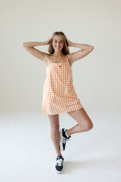 Texas Logo Pride Gingham Skort Dress