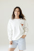 Texas Suave Suede Lantern Sleeve Crew