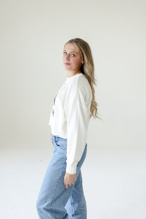 UCONN Starlite Sequin Cropped Longsleeve