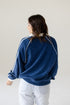 UCONN Sunday Slate Striped Collar Fleece Crew