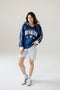 UCONN Sunday Slate Striped Collar Fleece Crew