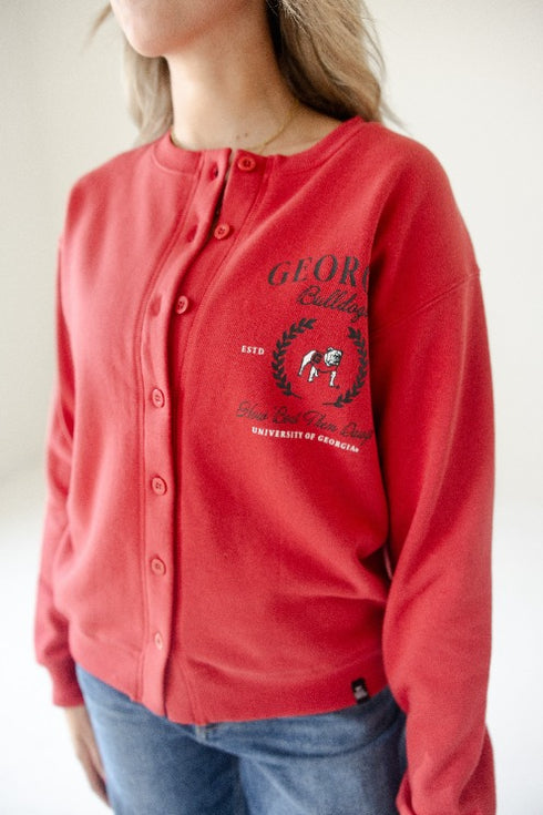 Georgia Collegiate Fleece Cardigan