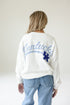 Kentucky Suave Suede Lantern Sleeve Crew