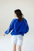 Kentucky Sunday Slate Striped Collar Fleece Crew