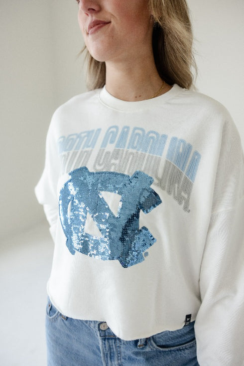 North Carolina Starlite Sequin Cropped Longsleeve