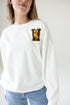 Wyoming Suave Suede Lantern Sleeve Crew