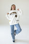 West Virginia All Over Scatter Oversized Funnel Neck