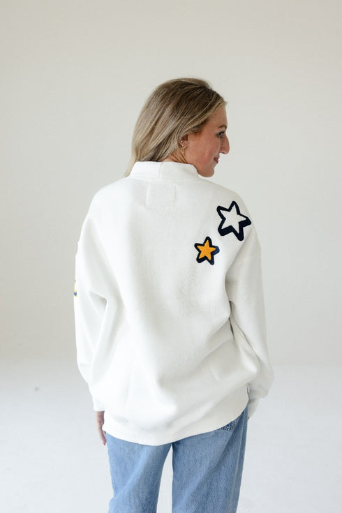 West Virginia All Over Scatter Oversized Funnel Neck
