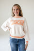 Clemson Custom Queen Oversized Striped Crew Sweater