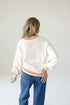 Clemson Custom Queen Oversized Striped Crew Sweater