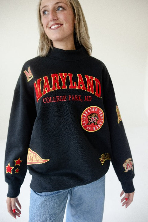 Maryland All Over Scatter Oversized Funnel Neck