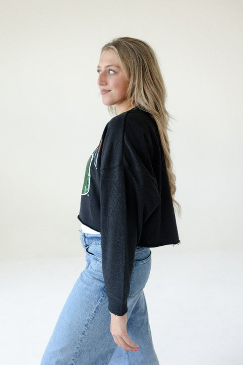 Miami Starlite Sequin Cropped Longsleeve