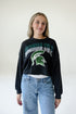 Michigan State Starlite Sequin Cropped Longsleeve