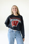 Wisconsin Starlite Sequin Cropped Longsleeve