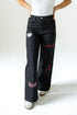 Alabama Alpha Bling Denim Wide Leg Jeans