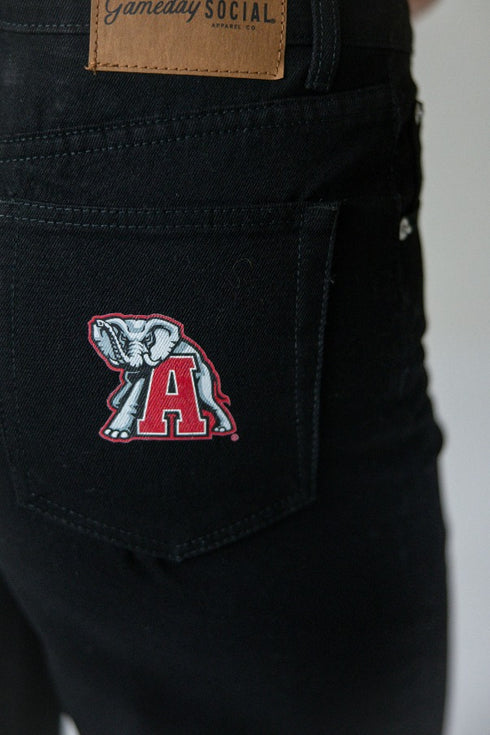 Alabama Alpha Bling Denim Wide Leg Jeans
