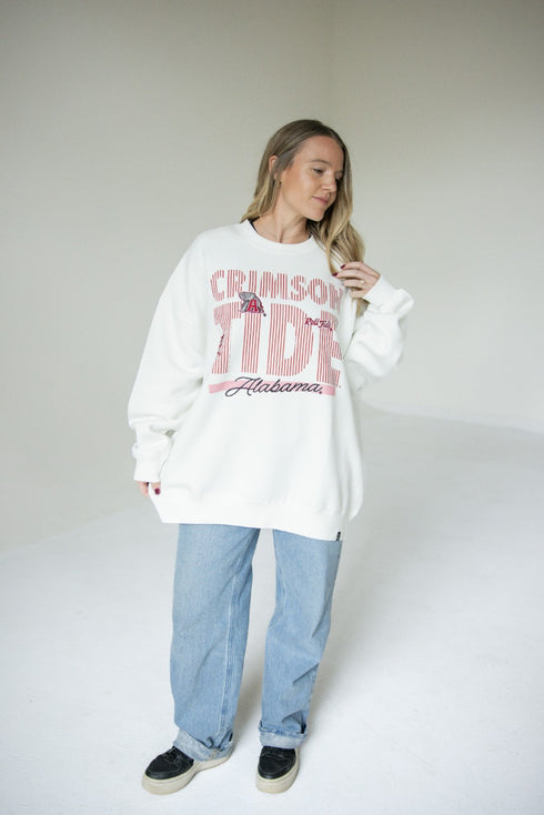 Alabama Vinton Vertical OS Fleece Crew