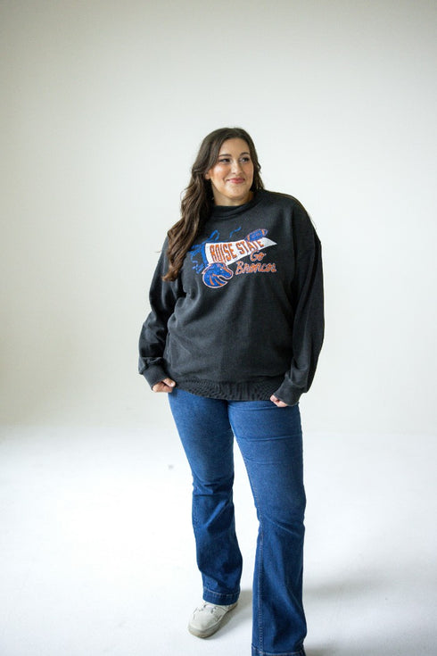 Boise State Campus Charm Oversized Funnel Neck