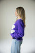 Clemson Wicks Woven Striped Detail Sweater