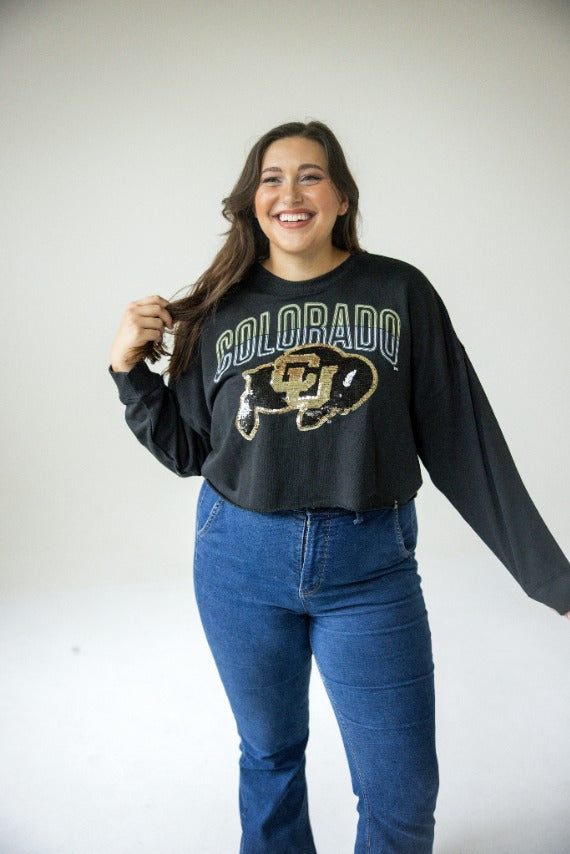 Colorado Starlite Sequin Cropped Longsleeve