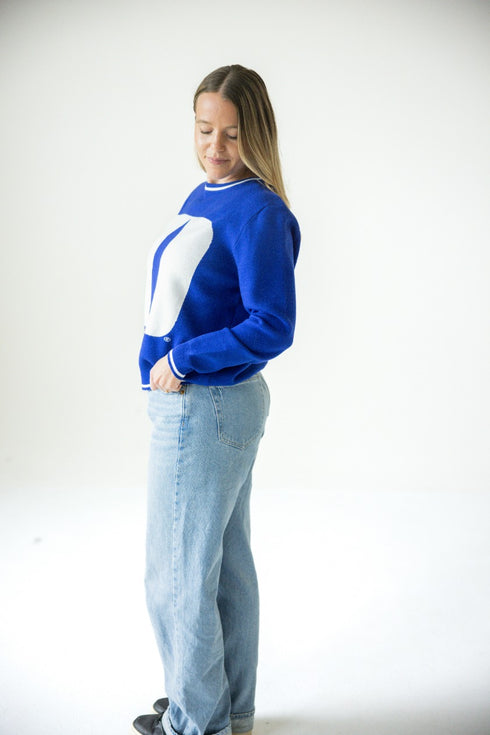 Duke Wicks Woven Striped Detail Sweater