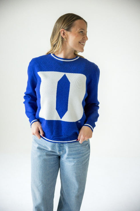 Duke Wicks Woven Striped Detail Sweater
