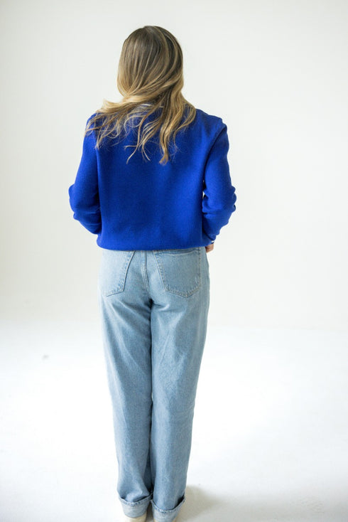 Duke Wicks Woven Striped Detail Sweater