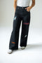 Florida Alpha Bling Denim Wide Leg Jeans