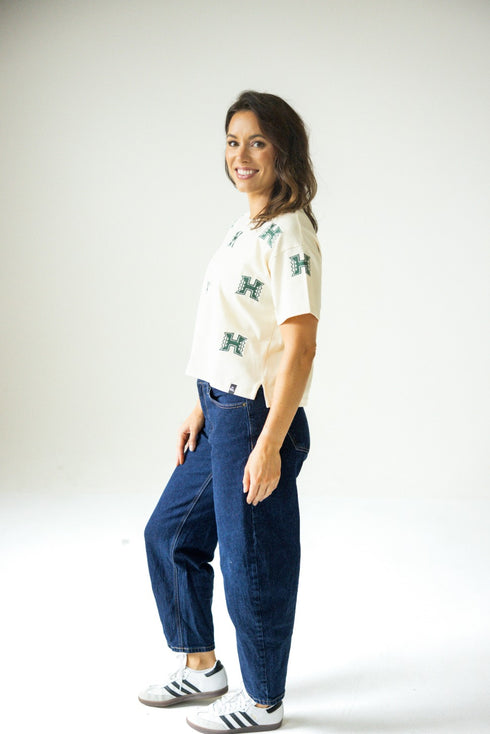 Hawaii Ritter Multi Color Heavyweight Crop Tee