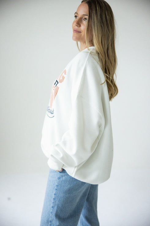 Illinois Vinton Vertical OS Fleece Crew