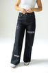 Indiana Alpha Bling Denim Wide Leg Jeans
