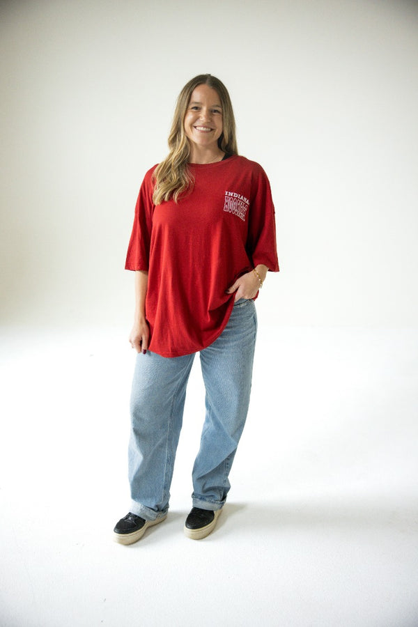 Indiana Billboard Embroidery OS Band Tee