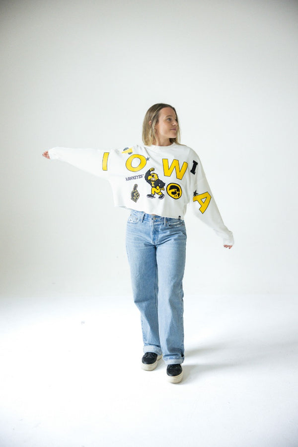 Iowa Patched Up Cropped Longsleeve
