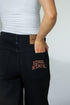 Iowa State Alpha Bling Denim Wide Leg Jeans