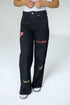 Iowa State Alpha Bling Denim Wide Leg Jeans