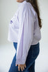 Kansas State Logo Patch Striped Cropped Button Up