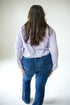 Kansas State Logo Patch Striped Cropped Button Up