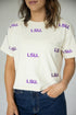 LSU Ritter Multi Color Heavyweight Crop Tee