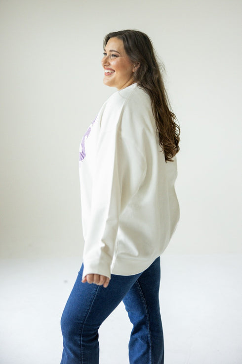 LSU Vinton Vertical OS Fleece Crew