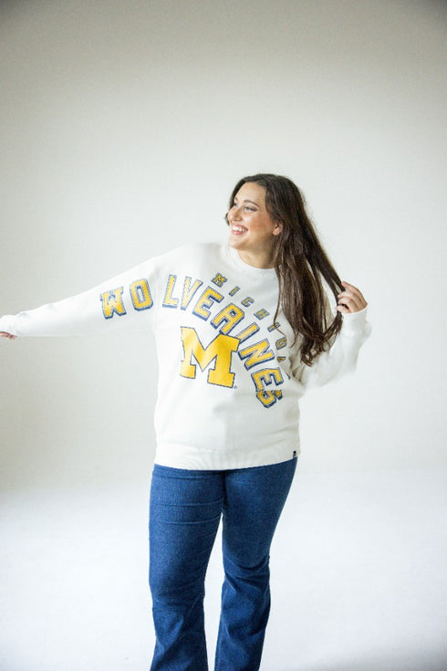 Michigan Bryant Bend Lantern Sleeve Crew