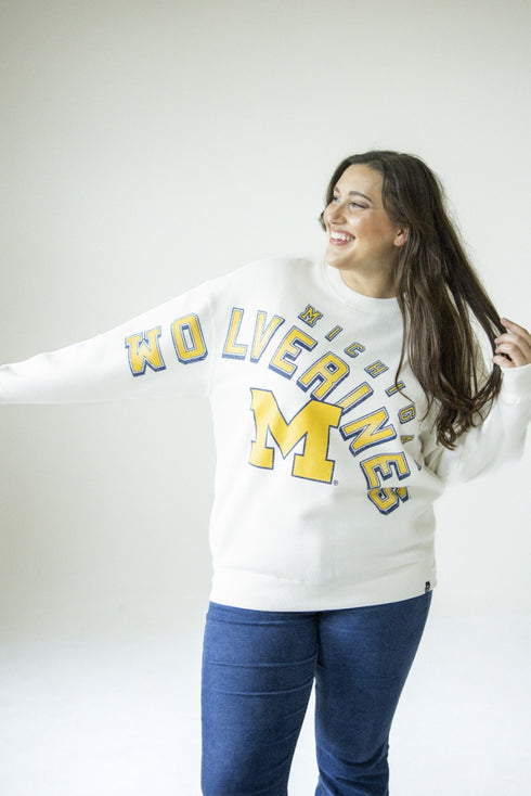 Michigan Bryant Bend Lantern Sleeve Crew