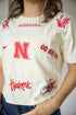 Nebraska All Over the Place Heavyweight Crop Tee